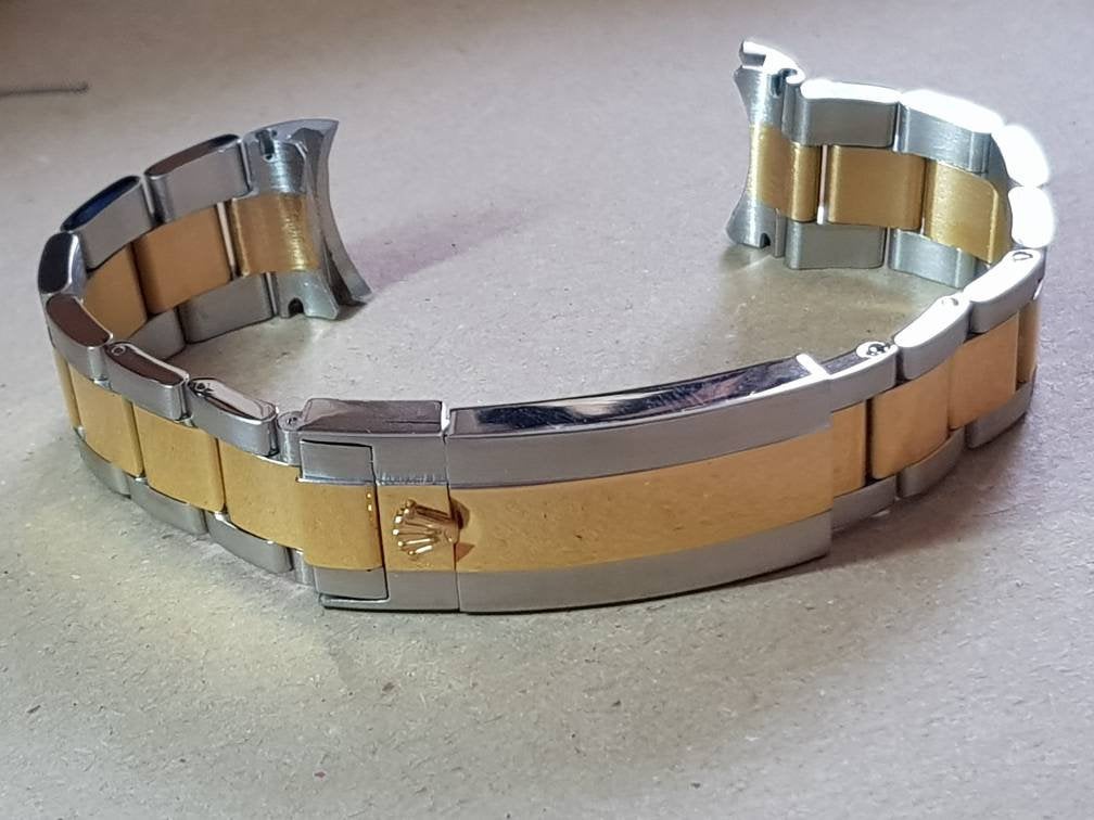 Rolex 20mm replacement middle polished bracelet band strap with deployment clasp for rolex submariner,explorer , gmt watches sale fast ship