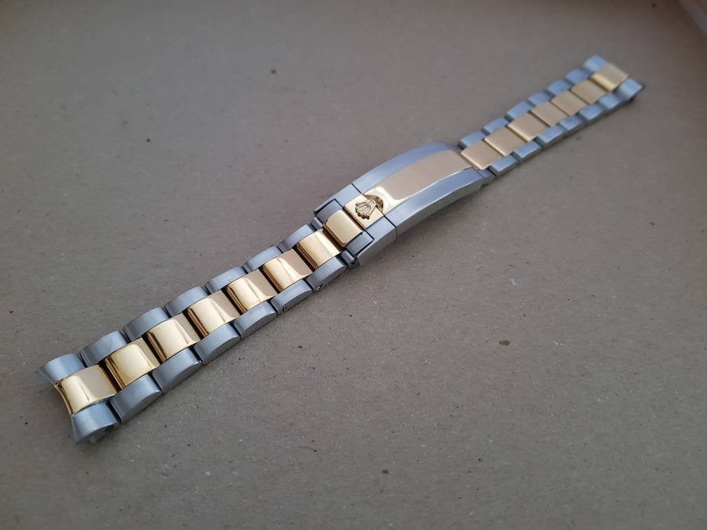 Rolex 20mm replacement middle polished bracelet band strap with deployment clasp for rolex submariner,explorer , gmt watches sale fast ship