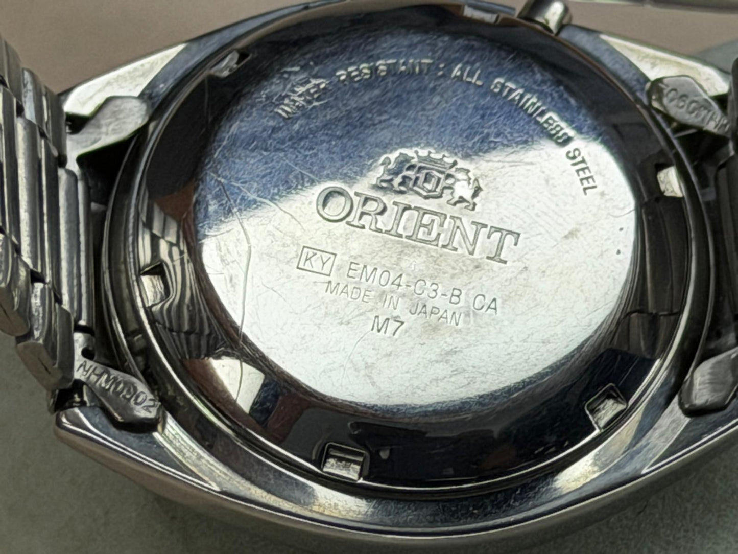 ORIENT – Black Dial, Day-Date, Automatic Wristwatch (Vintage)