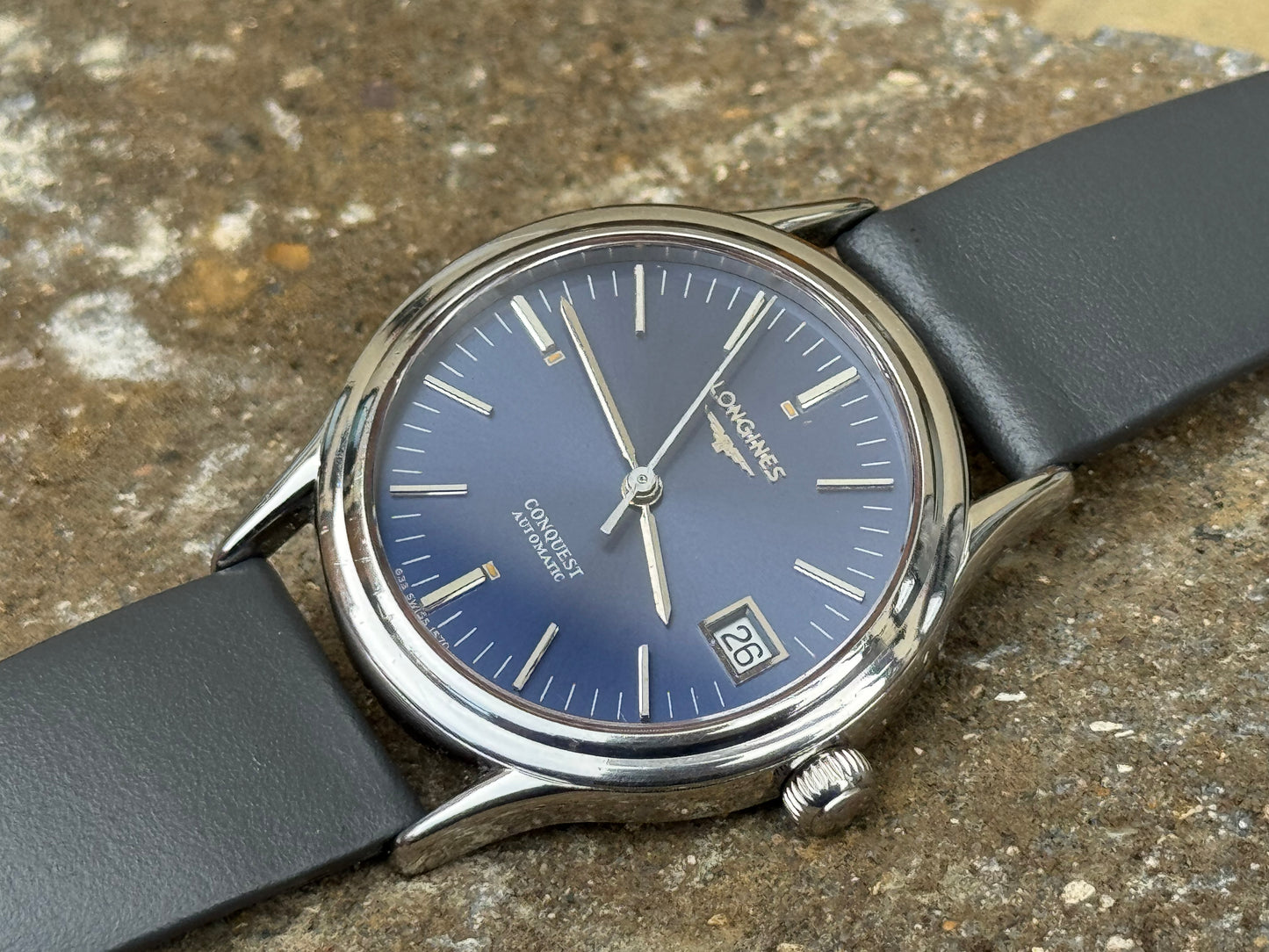 LONGINES Conquest – Blue Dial, Date, Automatic Watch (Vintage)