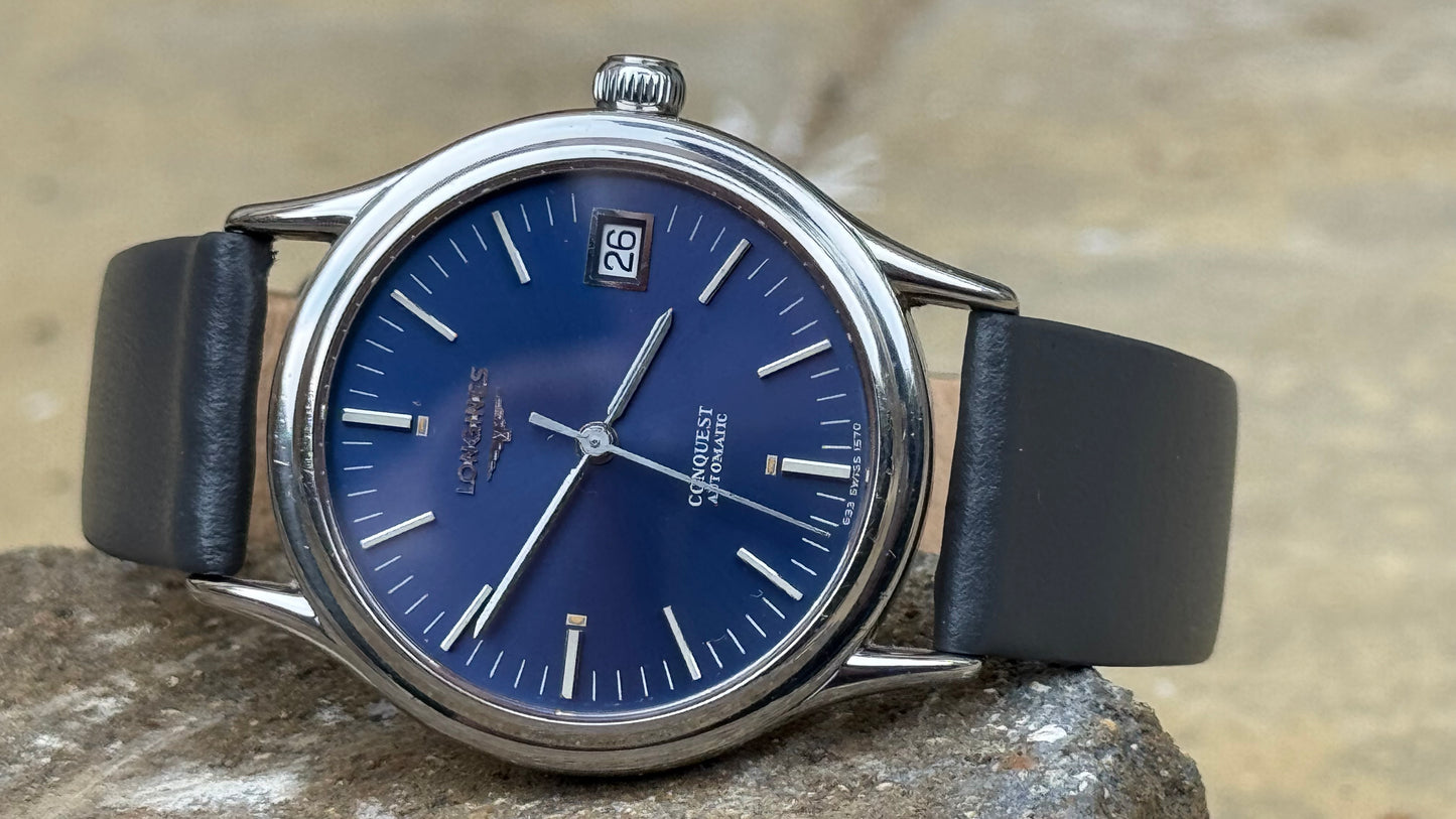 LONGINES Conquest – Blue Dial, Date, Automatic Watch (Vintage)