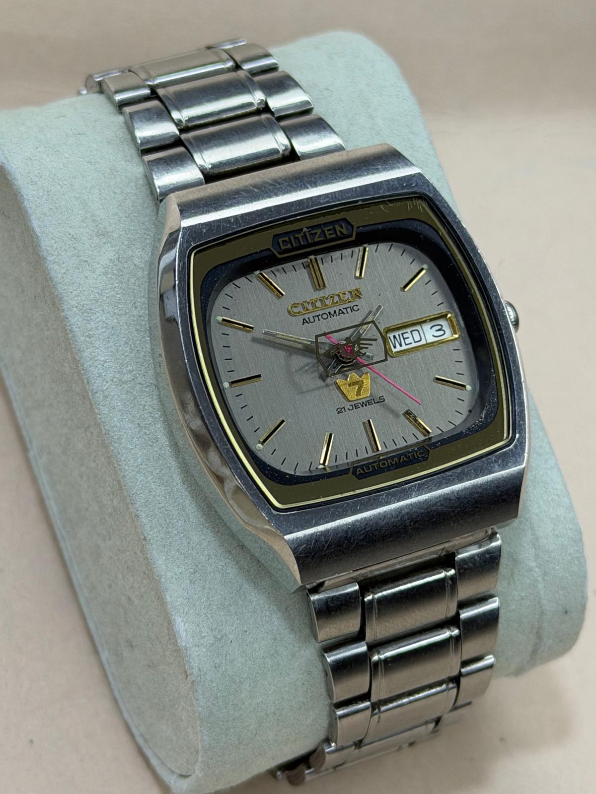 CITIZEN Automatic – Silver Dial, Day-Date, Vintage Wristwatch