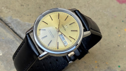 OMEGA Seamaster – Gold Dial, Day-Date, Automatic Watch (Vintage)