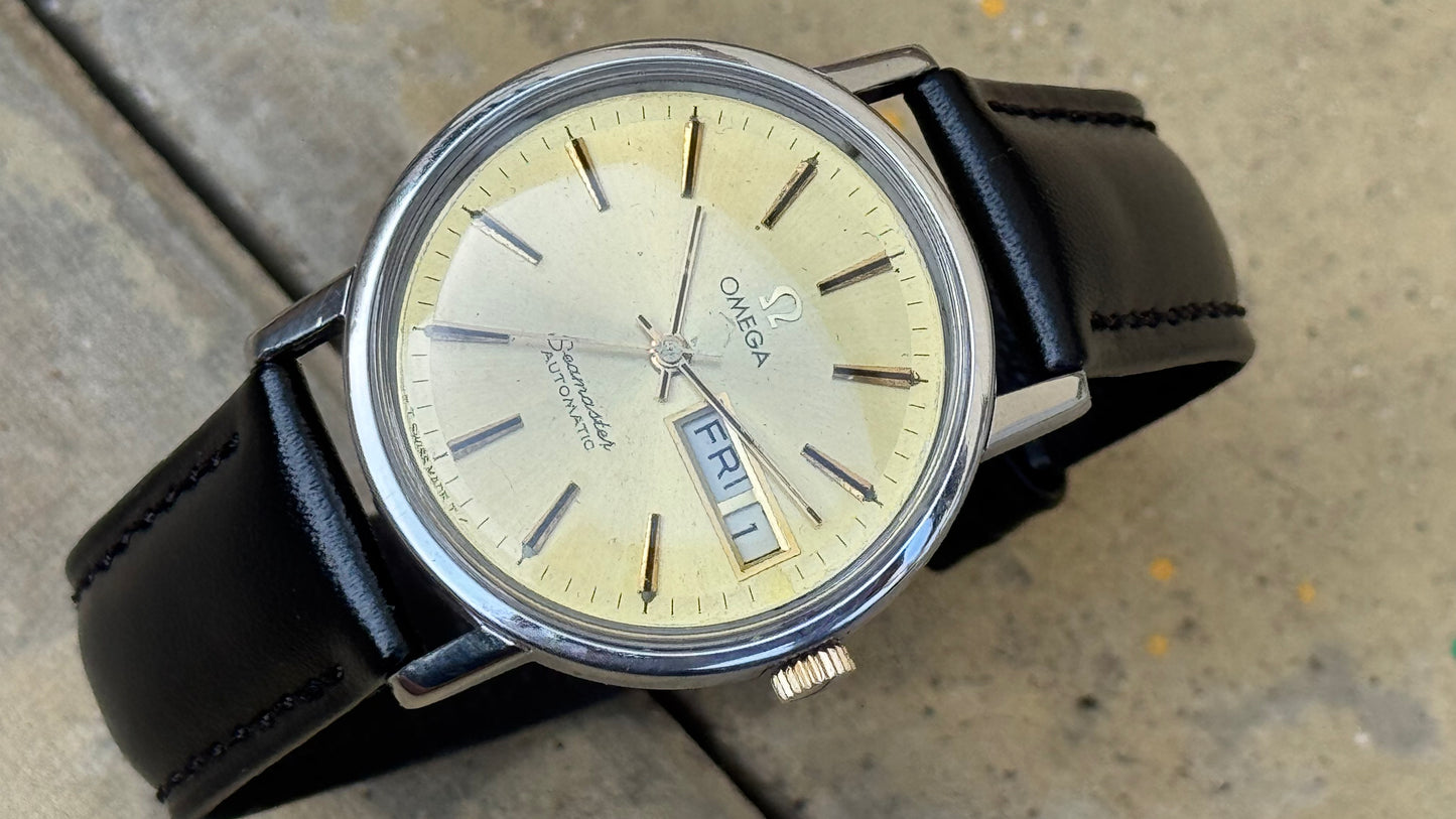 OMEGA Seamaster – Gold Dial, Day-Date, Automatic Watch (Vintage)