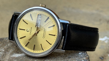 OMEGA Seamaster – Gold Dial, Day-Date, Automatic Watch (Vintage)