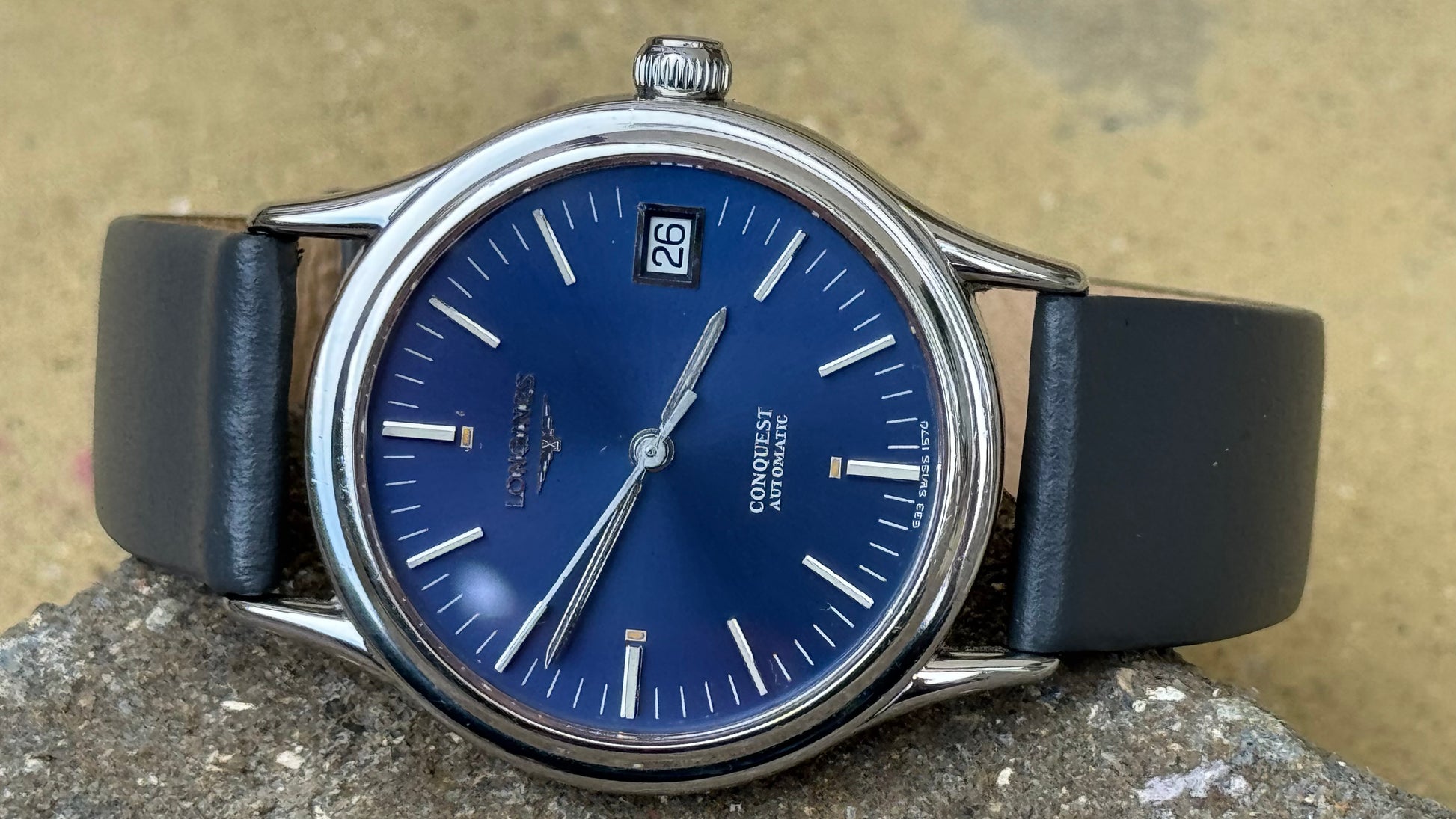 LONGINES Conquest – Blue Dial, Date, Automatic Watch (Vintage)