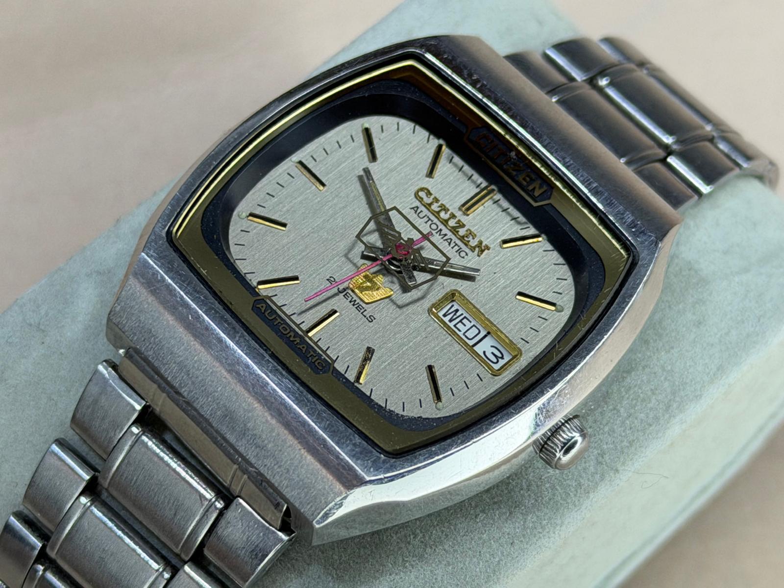 CITIZEN Automatic – Silver Dial, Day-Date, Vintage Wristwatch