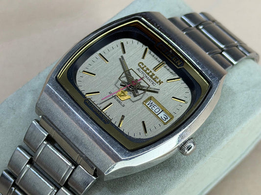 CITIZEN Automatic – Silver Dial, Day-Date, Vintage Wristwatch