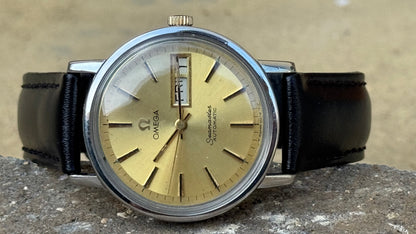 OMEGA Seamaster – Gold Dial, Day-Date, Automatic Watch (Vintage)