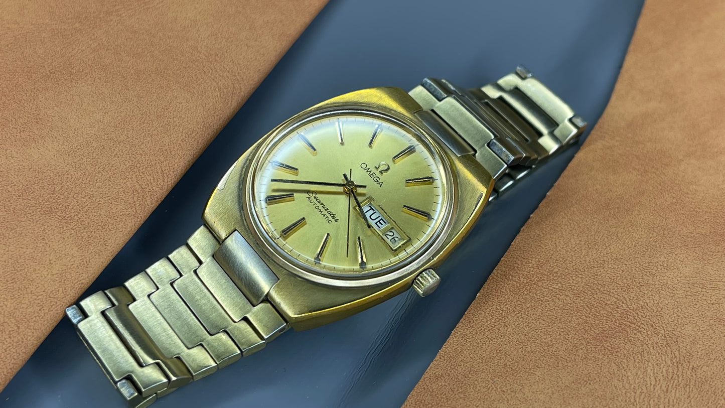 vintage 1970s omega seamaster day date dial gents automatic watch