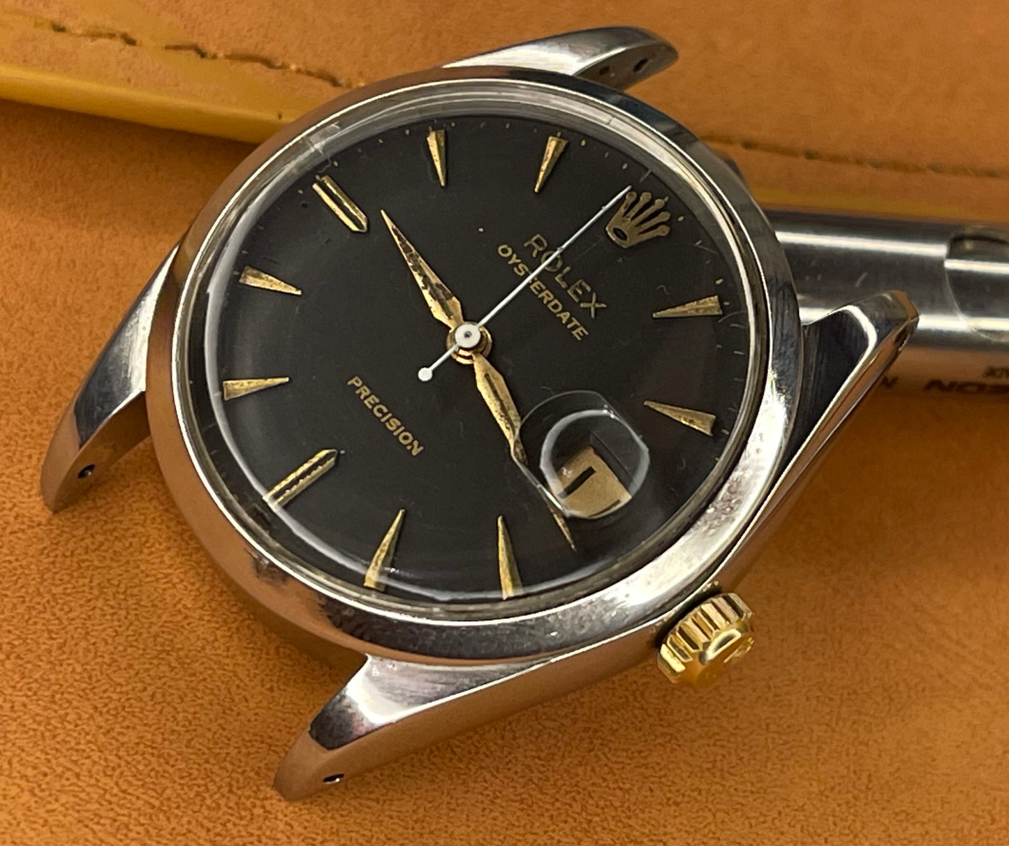vintage Rolex oyster date Rolex precision 6694 black date dial gents automatic watch