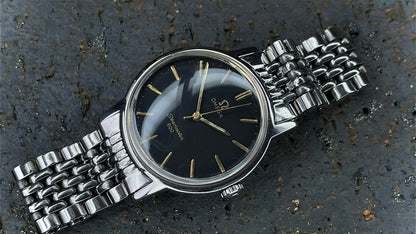 vintage 1970s omega seamaster black dial gents automatic  watch omega watch  FAST SHIPPING on sale