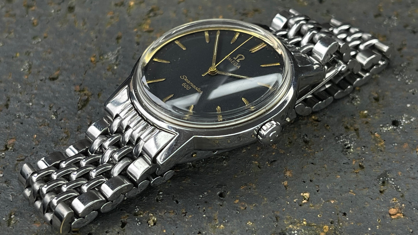 vintage 1970s omega seamaster black dial gents automatic  watch omega watch  FAST SHIPPING on sale