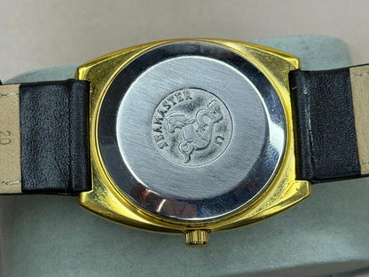 OMEGA Seamaster Automatic Day-Date – Turquoise Dial, Gold-Tone Cushion Case