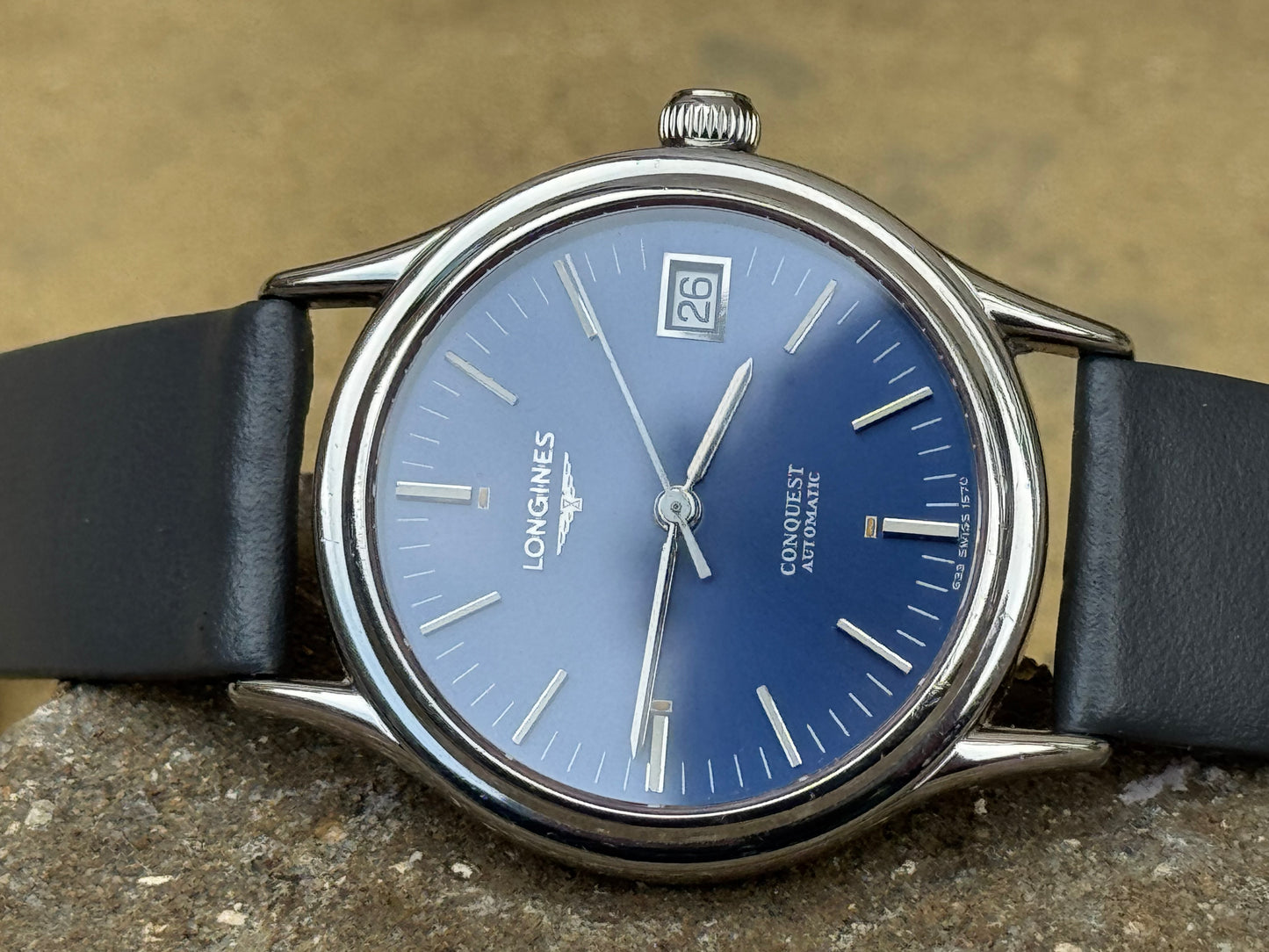 LONGINES Conquest – Blue Dial, Date, Automatic Watch (Vintage)
