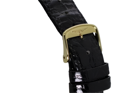 Longines 16mm Watch Buckle/Clasp Stainless Steel Plated Gold For Leather/Rubber Strap with pin.