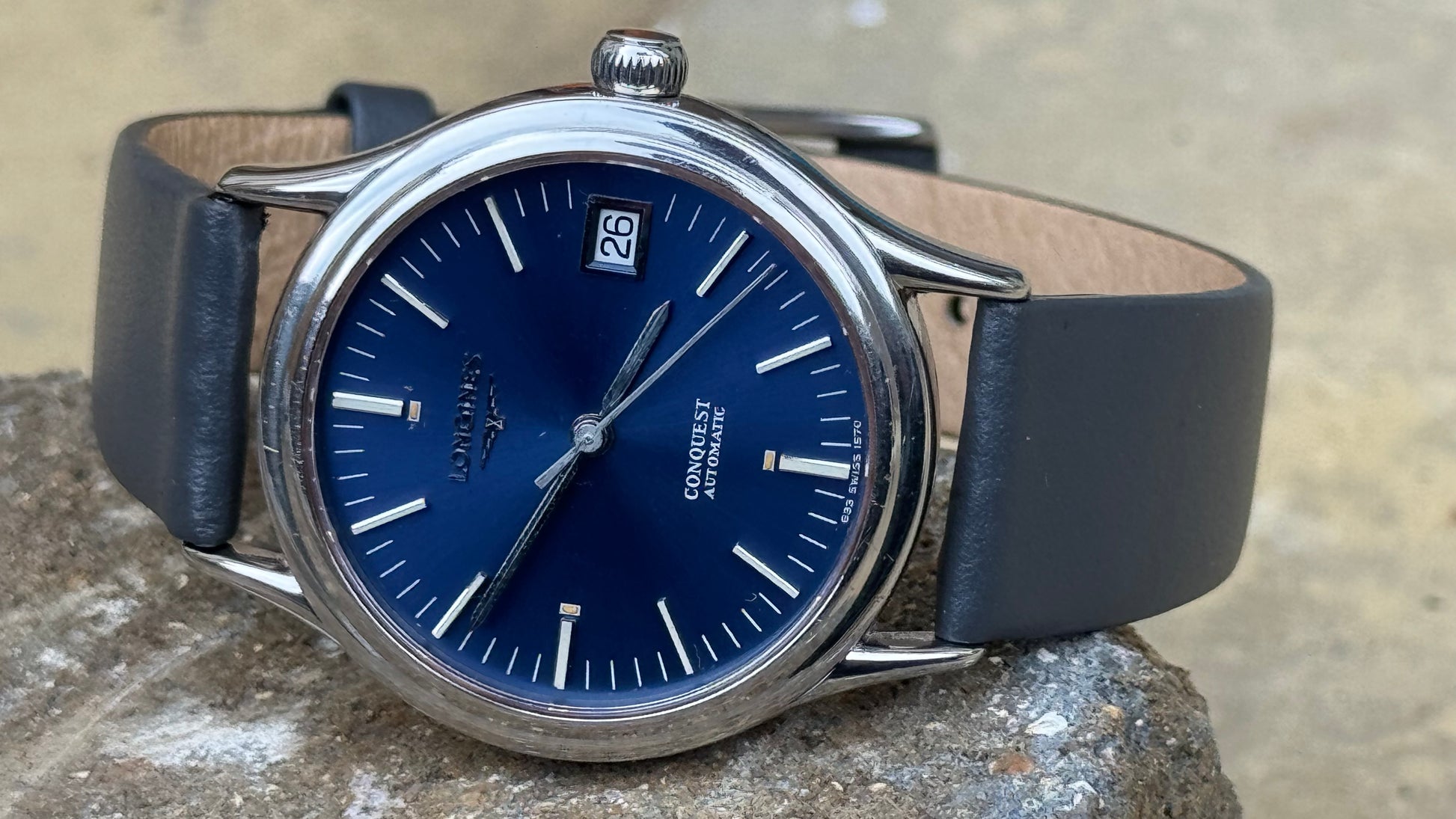 LONGINES Conquest – Blue Dial, Date, Automatic Watch (Vintage)