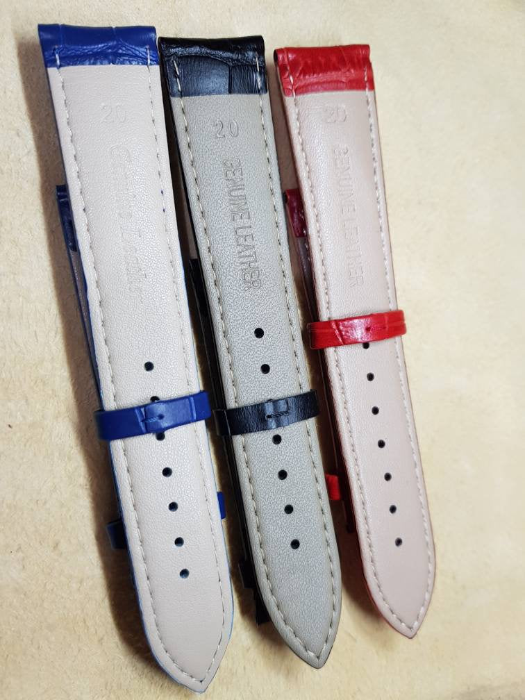 20mm 18mm high quality genuine leather strap for luxury watches omega rolex tag heuer rolex longines king Seiko hamilton rado watches