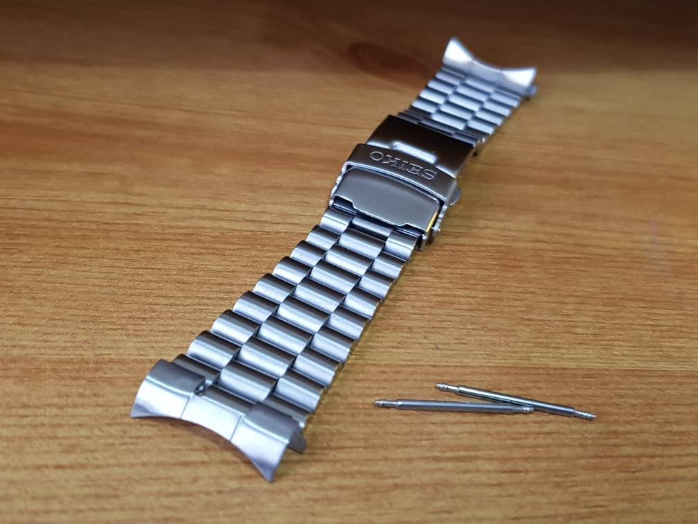 22mm Seiko gents watch stainless steel bracelet with curve lugs end pieces( FAST SHIPPING ) on sale