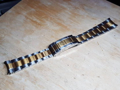 20mm Rolex Solid two tone  stainless steel and gold plated  Replacement oyester mens gents Bracelet For Rolex watches( FAST SHIPPING )