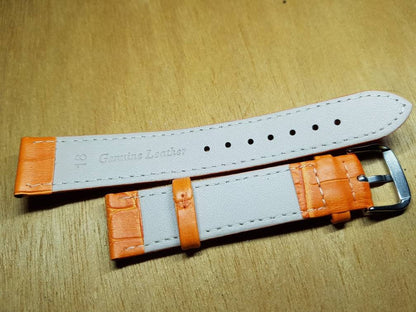 18mm orange genuine leather strap for 18mm omega watches  watch  FAST SHIPPING on sale